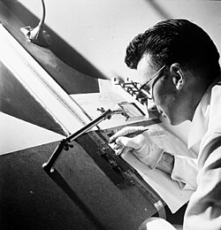 McLaren drawing on film, 1944