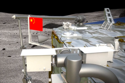 Artist's impression of the lander on the Moon