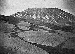 Mercalli's photograph of Vesuvius, taken immediately after its eruption in 1906