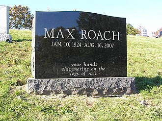 The grave of Max Roach