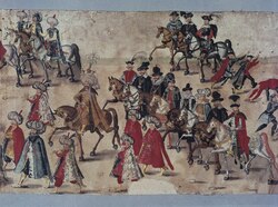 Persian Ambassador during his entry into Kraków for the wedding ceremonies of King Sigismund III of Poland in 1605.