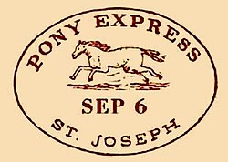 Pony Express postmark, 1860, westbound