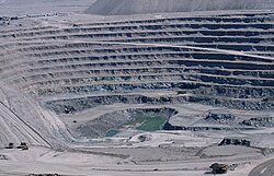 Chuquicamata, in Chile, is one of the world's largest open pit copper mines.