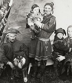 Sámi family in Lapland, 1936