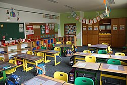 A classroom of a private Catholic elementary school in Neumarkt in der Oberpfalz
