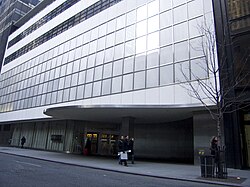 53rd Street MoMA entrance often used by the public for film screenings.