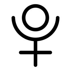 Bident symbol for Pluto