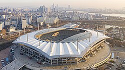 Seoul World Cup Stadium in Seoul with a capacity of 66,704 seats