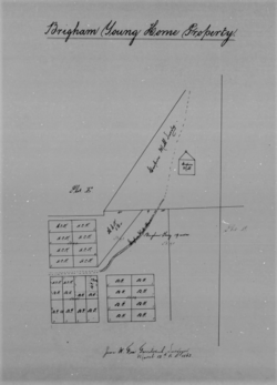 Young's home property, surveyed in 1862