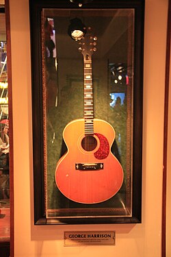 Harrison's Harptone L-6 acoustic guitar, which he played at the Concert for Bangladesh