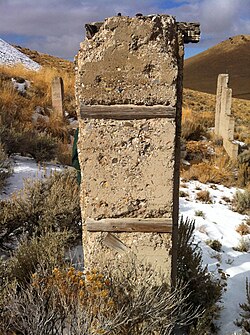 Ruins of an early 20th-century mill, Winnemucca Mountain