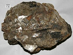 Pegmatite containing lepidolite, tourmaline, and quartz from the White Elephant Mine in the Black Hills, South Dakota