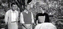 Gig Young, Widmark and Doris Day in The Tunnel of Love (1958)