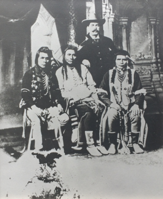 Chief Joseph in a group photo the year before his death