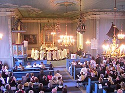 Confirmation at the Church of Norway's Lunder Church in Ringerike, Norway in 2012