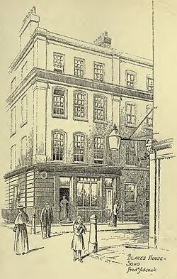 28 Broad Street (now Broadwick Street) in an illustration of 1912. Blake was born here and lived here until he was 25. The house was demolished in 1965.[13]
