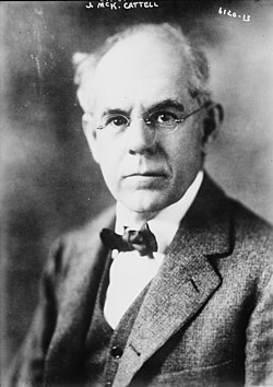 James McKeen Cattell, the first psychologist in the United States