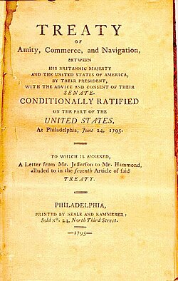 The Jay Treaty of 1795 aligned the U.S. more with Britain and less with France, leading to political polarization at home