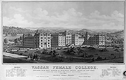 The Main Building, built in 1861 by architect James Renwick Jr., had the most interior space of any building in the United States, until the United States Capitol was completed in 1868.[9]