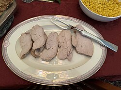 Cooked turkey breast