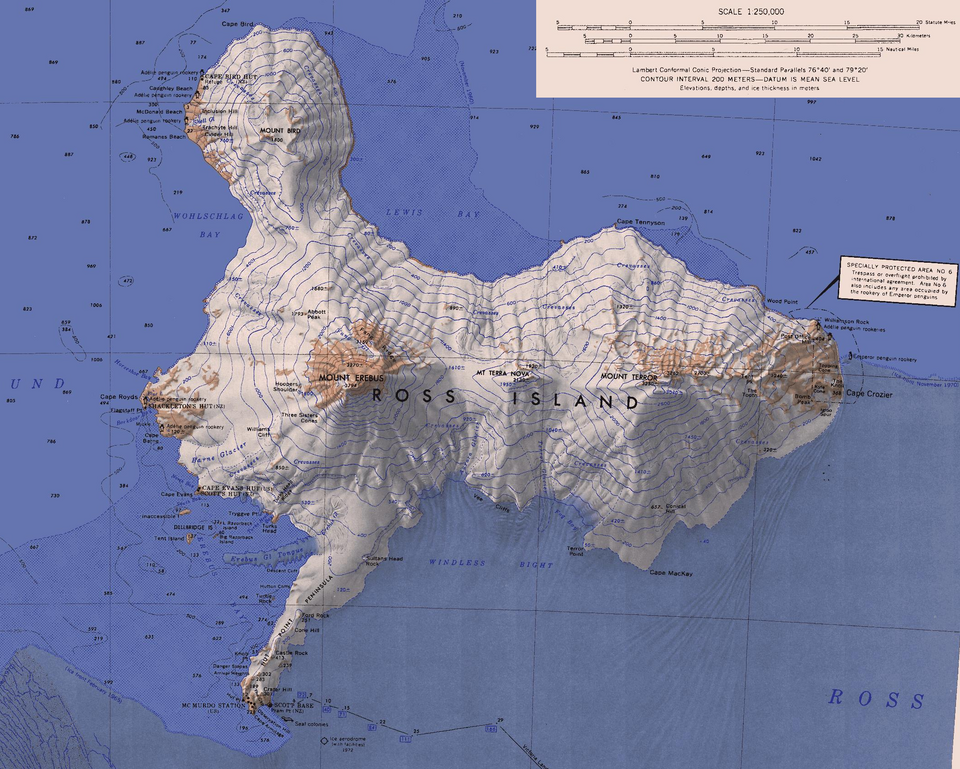 Map of Ross Island