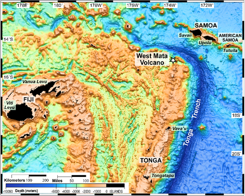 A map of West Mata and where it is located