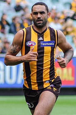 Shaun Burgoyne, the record holder for the most VFL/AFL matches played by an Indigenous Australian (407). Although comprising only 2.7% of the broader Australian population, Indigenous Australians make up 9% of AFL players.