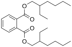 Bis(2-ethylhexyl) phthalate is a common plasticizer.