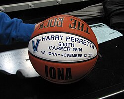 Harry Perratta's 600th game win basketball
