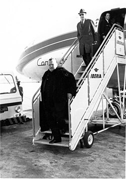 Welles in Madrid during filming of Mr. Arkadin in 1954