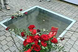 Memorial to the burning of books on the Bebelplatz in Berlin