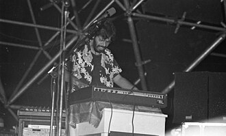 Corea during a performance at Sultan's Pool in Jerusalem, 1981