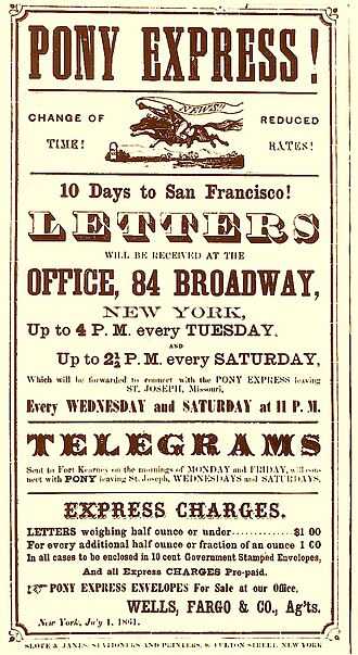 Pony Express advertisement