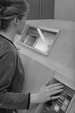 A woman at the National Library of Medicine accessing MEDLARS in 1964