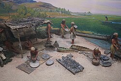 A Modoc Harvest diorama at the Milwaukee Public Museum