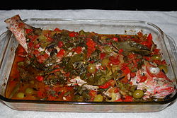 Huachinango (red snapper) a la Veracruzana