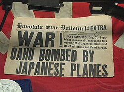 Honolulu Star-Bulletin 1st extra edition. December 7, 1941