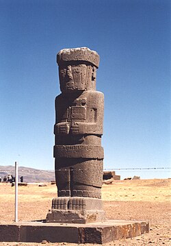 Stela in Tiwanaku's Kalasasaya temple