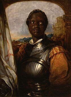 Artist William Mulready portrays American actor Ira Aldridge as Othello.[100] The Walters Art Museum.
