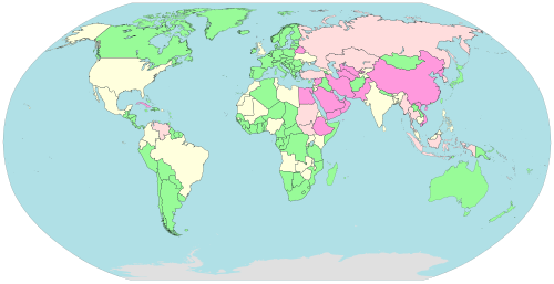 Internet censorship and surveillance by country (2018)[184][185][e][186][187] Pervasive Substantial Selective Little or none Unclassified / No data