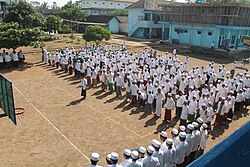 Islamic Santri students celebrate Santri day in Southern Malang