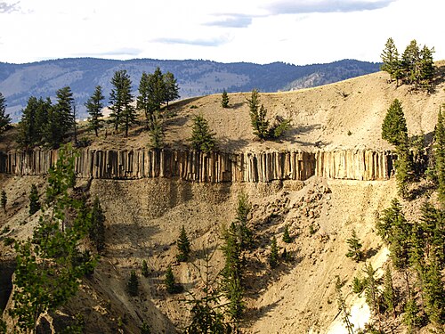 Sill intrusion in Yellowstone National Park.