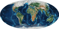 Map of Earth as it was 21,000 years ago during the Last Glacial Maximum