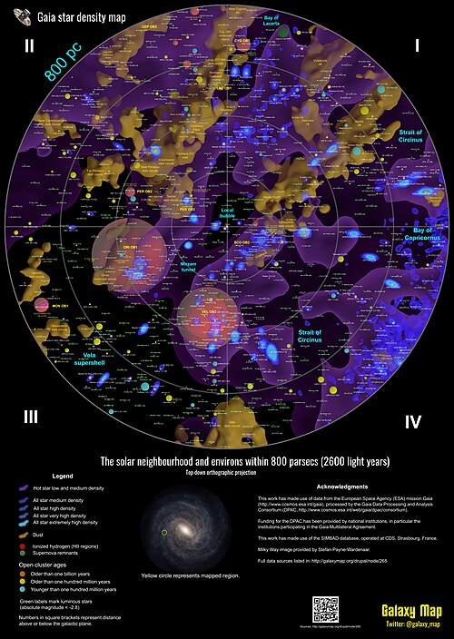 Mesh map of the inner Gould Belt created from Gaia observatory data