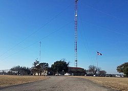 KXAS studios and offices (as well as those of co-owned KXTX-TV, and for a time those of radio stations WBAP (AM) and KSCS-FM) were located in this building east of downtown Fort Worth on Barnett Street.
