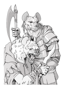 A pair of gnolls – hyena-headed humanoids
