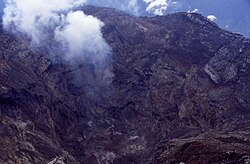 View into the Kerinci crater.
