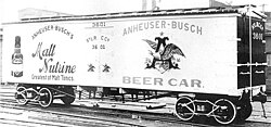 St. Louis-based Anheuser-Busch pioneered the use of refrigerator cars to market beer nationally.