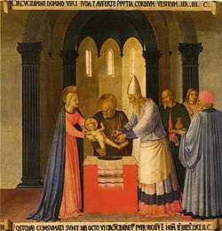 Depiction of the Circumcision of Jesus by Fra Angelico (c. 1450)