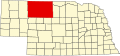 Map of Nebraska highlighting Cherry County